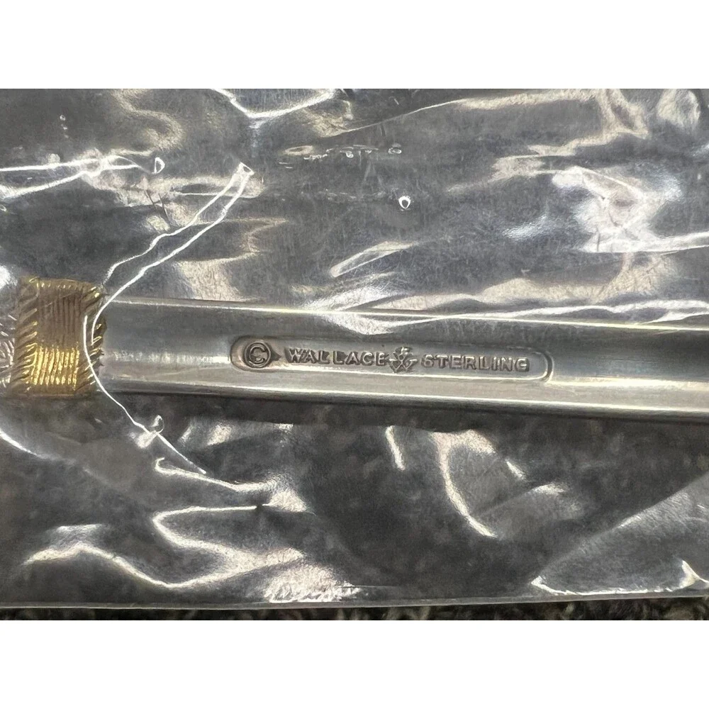 Aegean Weave Gold by Wallace Sterling Silver Sugar Spoon 6 5/8